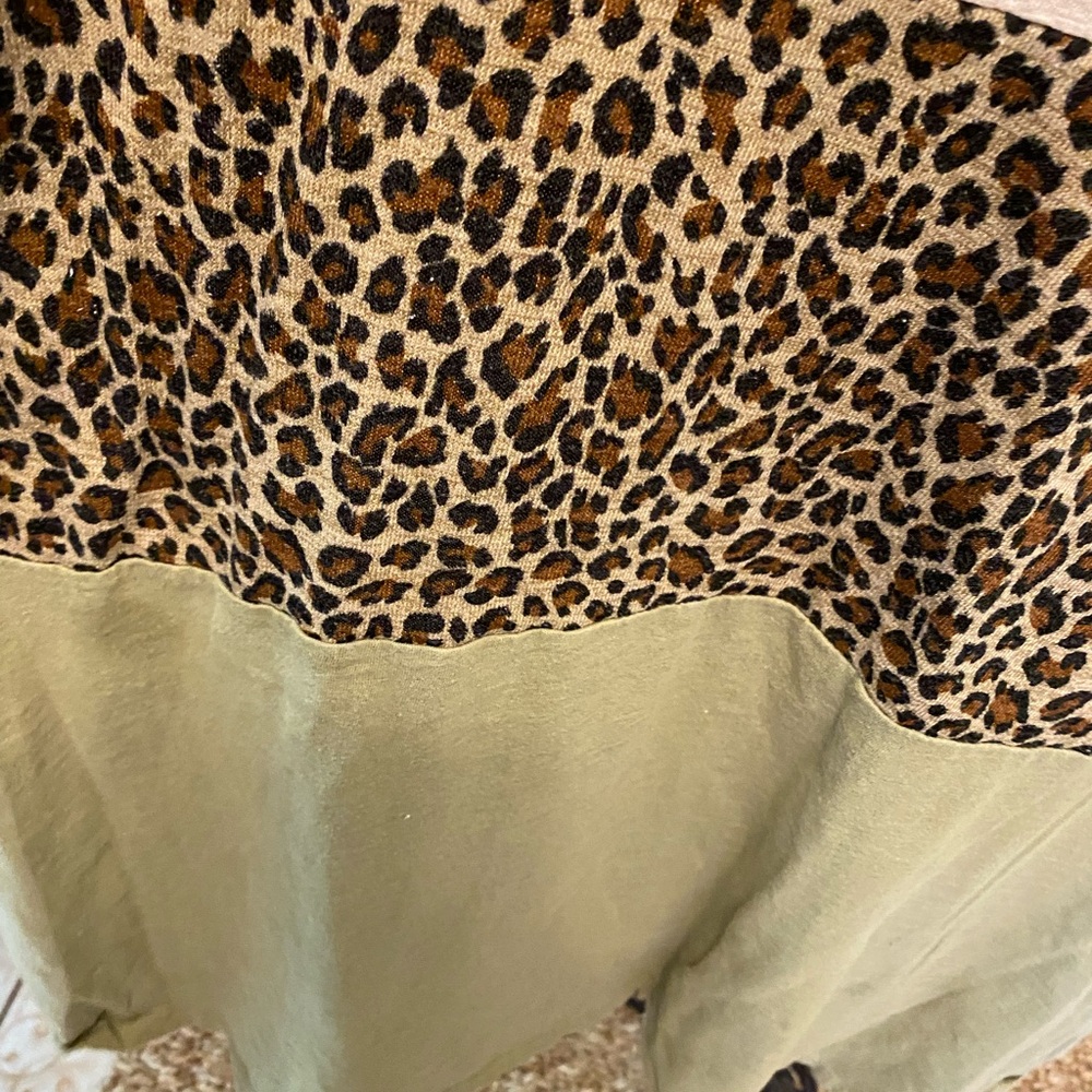 Umgee Boho Animal Print Leopard Print Color Block… - image 5